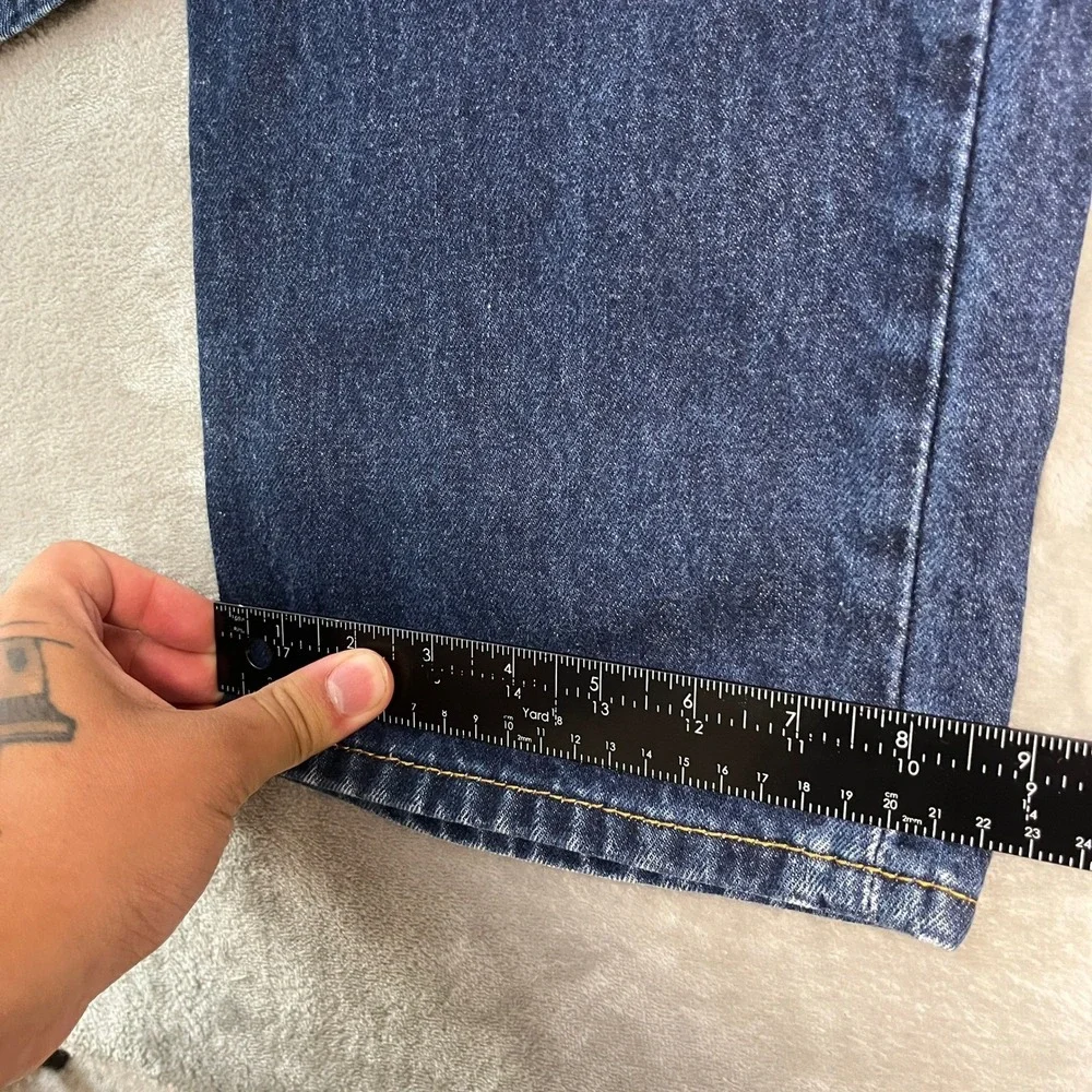 Levis 550 Relaxed Fit Dark Wash Indigo Jeans Mens 36x36 (34x34) Western Casual